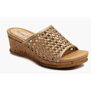 Baretraps Womens Shoes Sz 8.5 M Flossey Woven Wedge Sandal Boho Beachy Resort